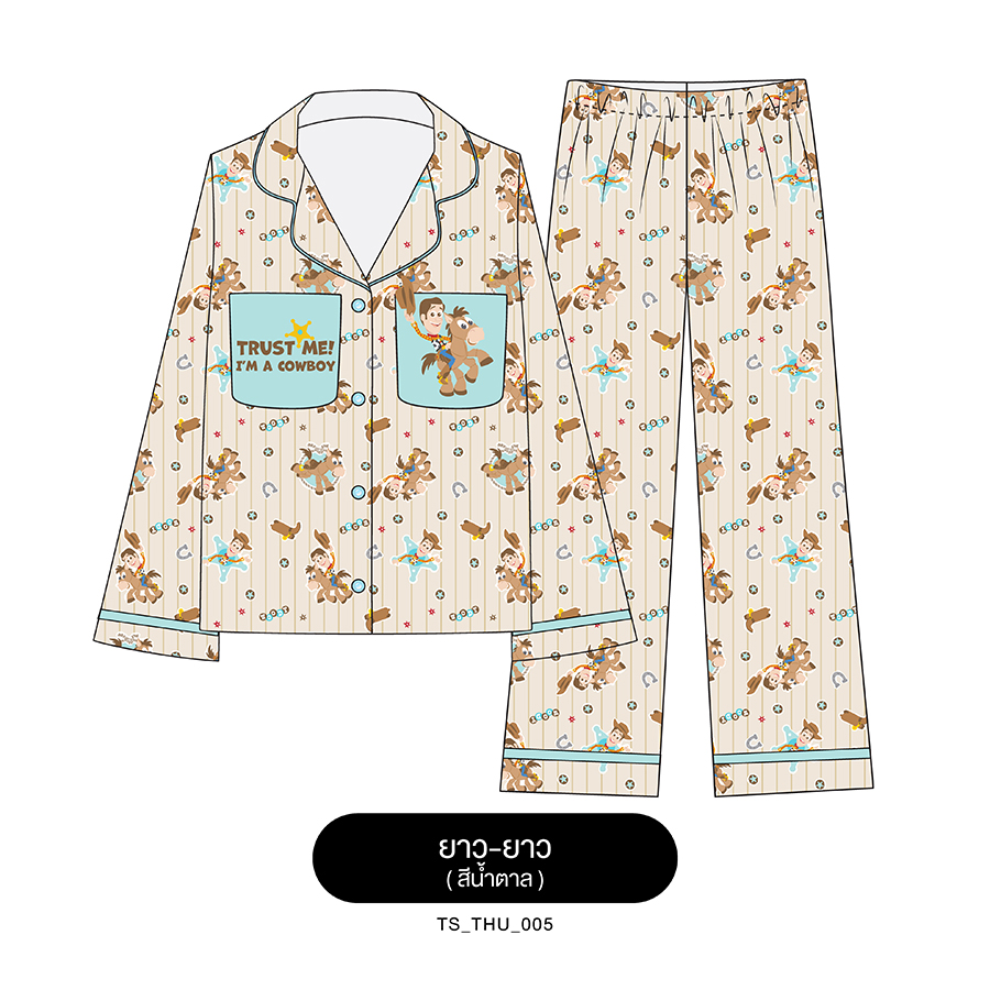 [Pre order](SET B) ชุดนอน Pajara Pajamas (Neo Lite) รหัส TS-THU-005 +สครั้นซี่+กระเป๋าถุงผ้า+กล่องลิขสิทธิ์